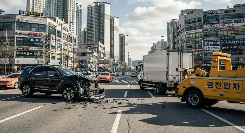 교통사고로 인한 시설물 파손