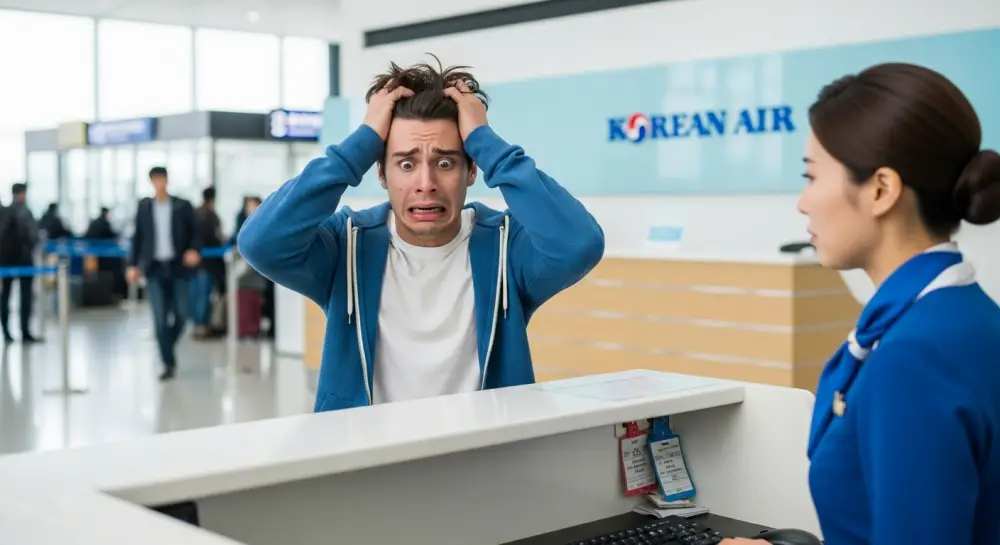 제주행 비행기 카운터 앞에서 신분증을 두고 온 것을 발견