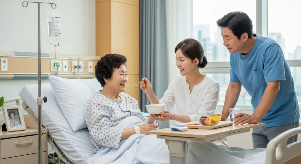 당뇨로 입원중인 여성