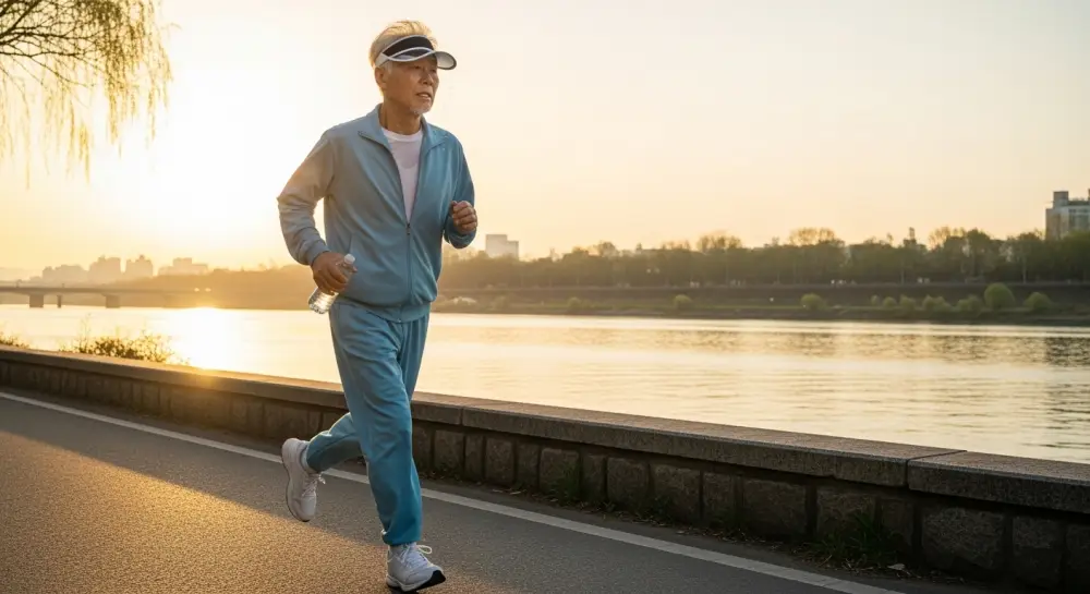 당뇨 예방을 위하여 열심히 조깅
