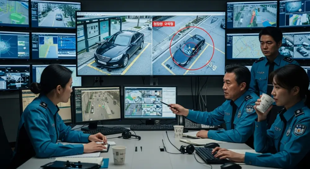 주정차 과태료 차량을 cctv로 포착