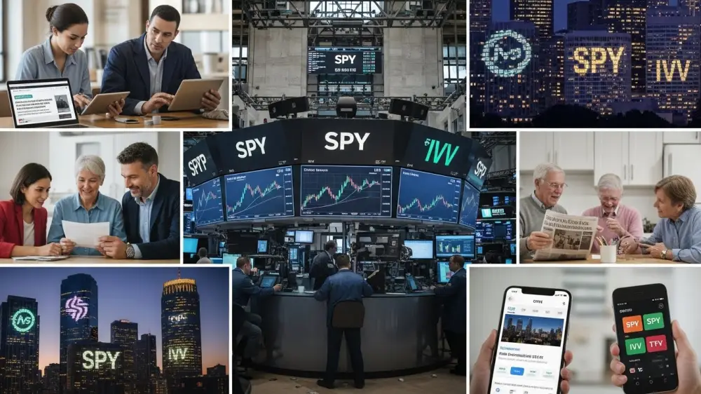 미국 ETF 정보를 보여주는 전광판