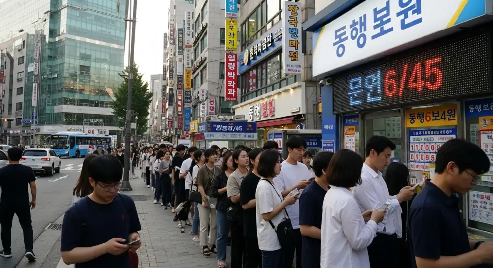 로또 구입을 위한 긴 행렬
