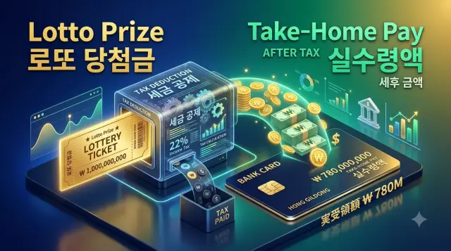 당첨금 세금을 제외한 실수령액