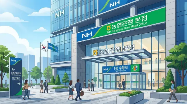 당첨금 수령은 NH은행 본점에서 해야 함