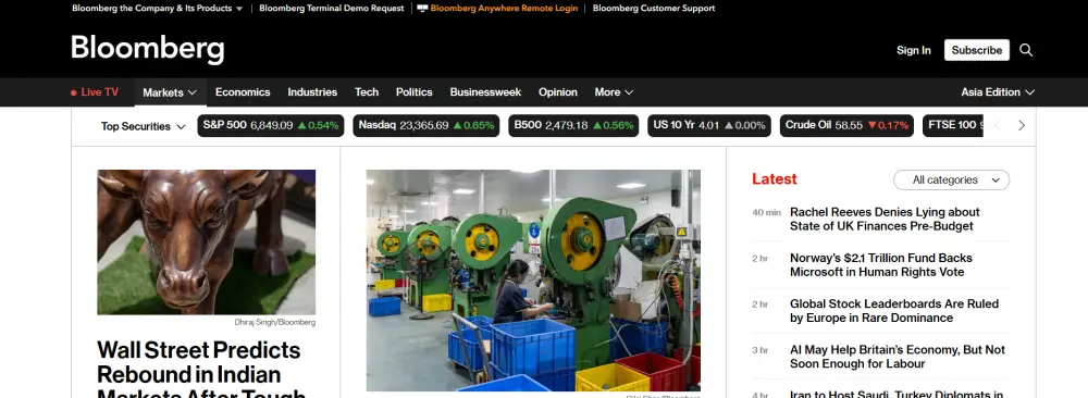 미국주식 사이트 BLOOMBERG