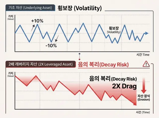 레버리지 변동성 잠식 리스크 구조