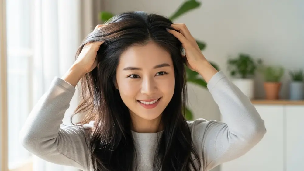 발포제 효능으로 인한 머리의 풍성함