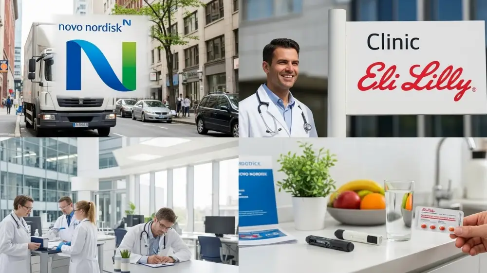 노보와 릴리 회사의 로고