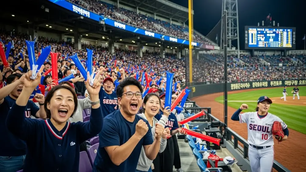 미쳤대도 여자야구 관람객 환호