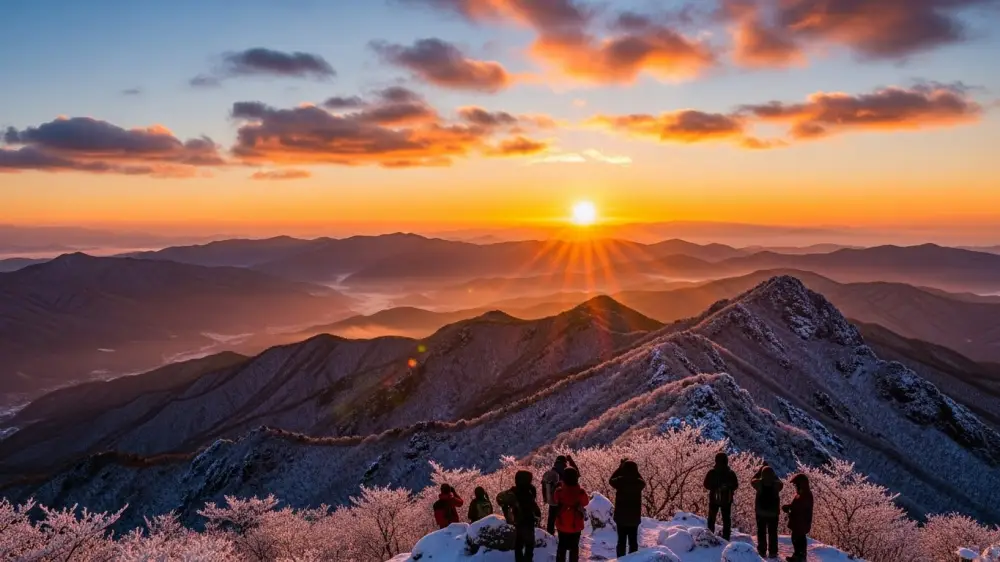 서울 근교 해돋이 명소 아치산의 장엄함