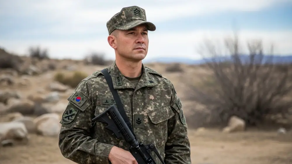 초급 간부의 훈련 중