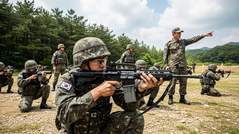 예비군 훈련 사격 중