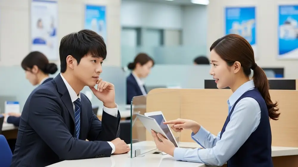 청년미래적금을 상담중인 고객