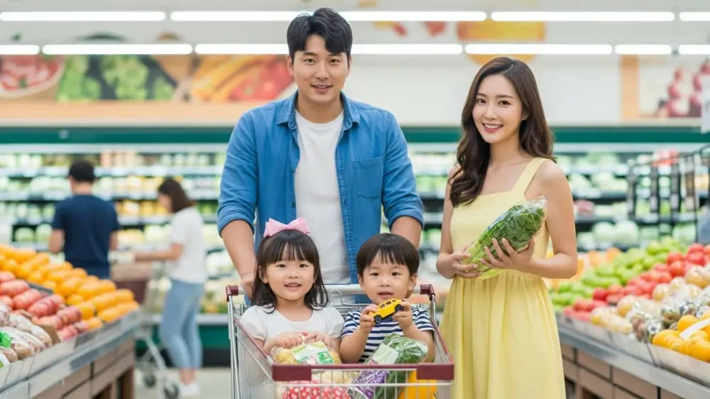 식구끼리 쇼핑하는 중