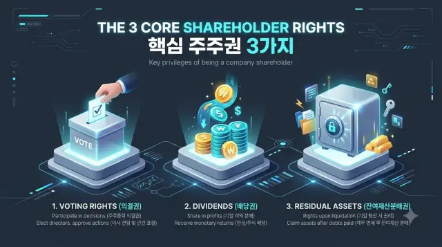 주식을 소유한 주주의 3가지 권리