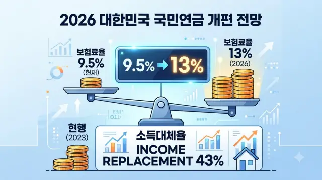국민연금 개편으로 보험료율은 상향