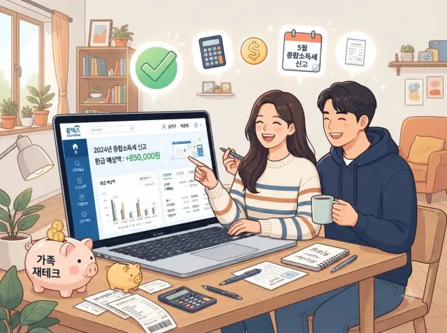 자녀와 신용카드 소득공제 혜택 일러스트