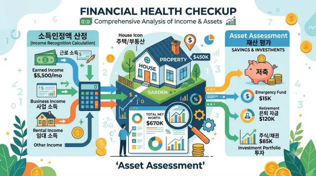 소득과 재산을 점검하는 인포그래픽