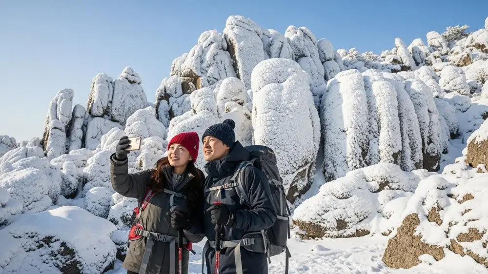 겨울 눈꽃산행 여행지 태백산