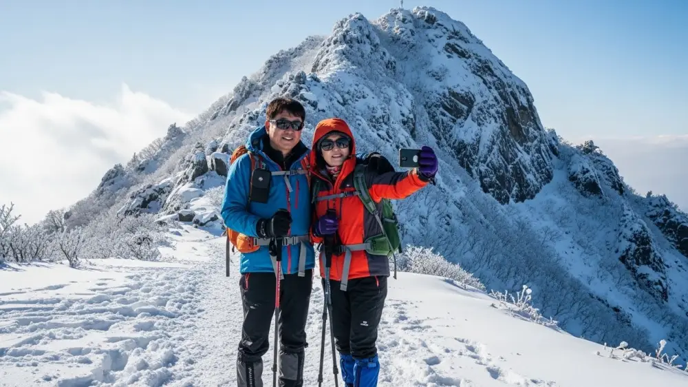 사진 찍기 좋은 겨울 눈꽃산행