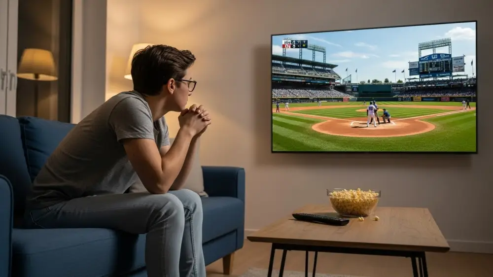 야구여왕 관람 중