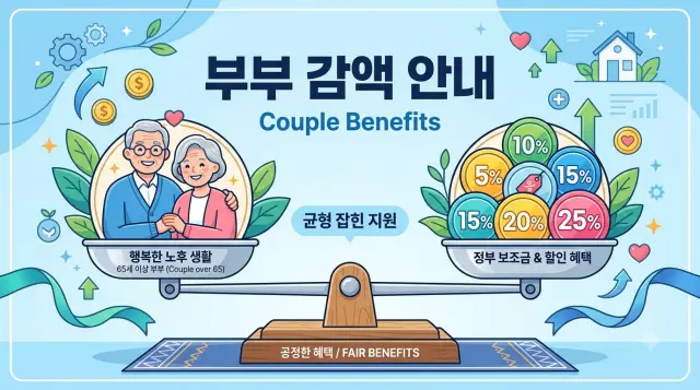 부부 수급 감액 규정 안내 그래픽