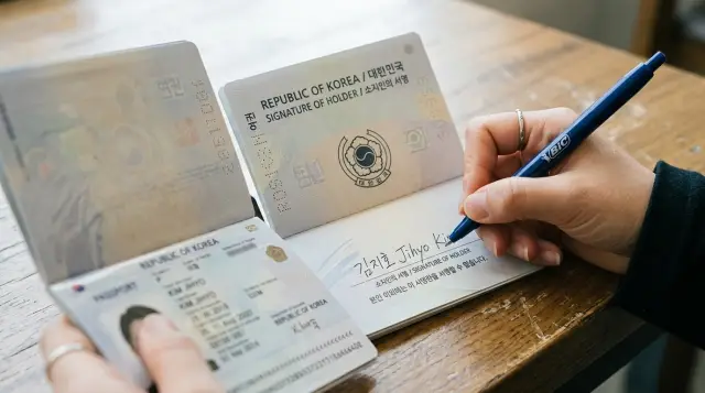 여권 발급 이후 서명