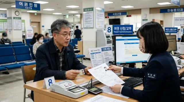 구청에서 여권 발급 신청