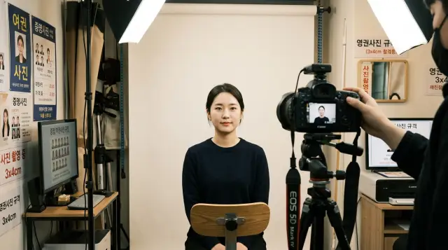 여권 발급을 위한 사진 촬영