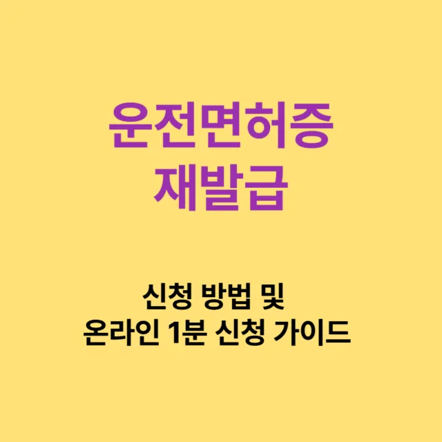 운전면허증 재발급