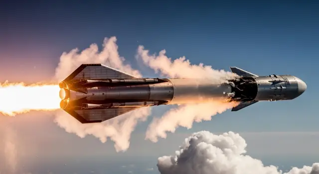 미국우주항공 스페이스 X가 날아가는 광경