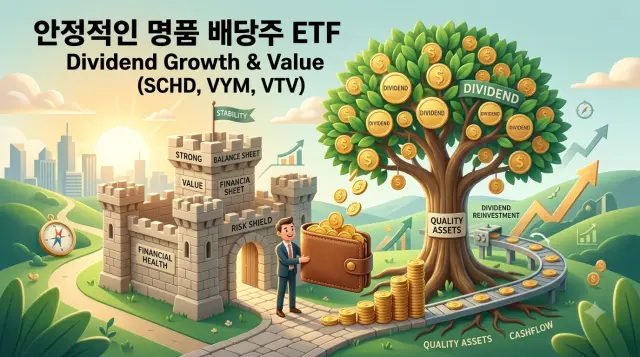 QQQ와 SCHD 조합 미국 ETF 배분