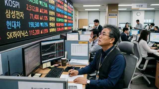 증권사 전광판