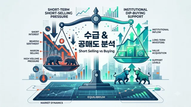 공매도 잔고와 기관 수급 비교 저울