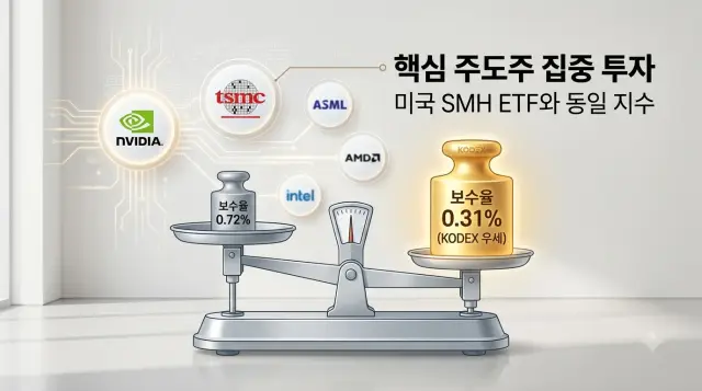 TIGER 필라델피아반도체 ETF와 KODEX 미국 반도체 보수율