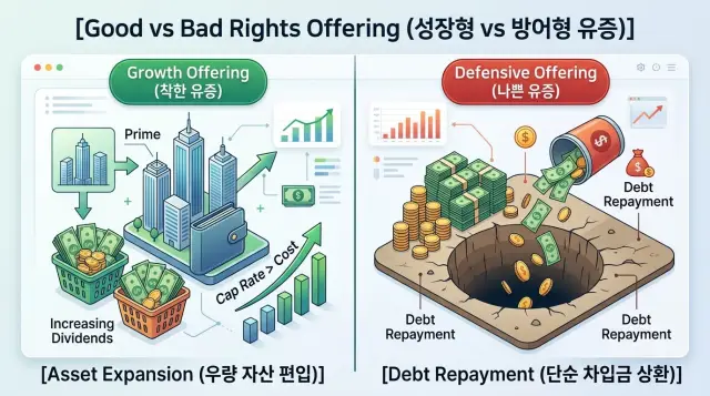 리츠 유상증자는 착한 유증과 나쁜 유증으로 분류 해야 함