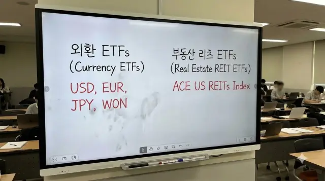ETF 종류 중 외환 및 부동산 리츠를 하는 상품