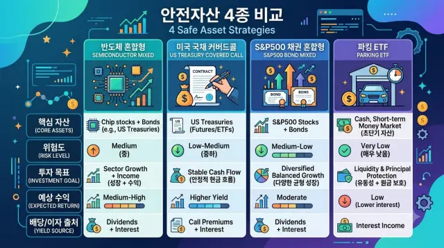 퇴직연금 안전자산 4가지 대표 상품 비교