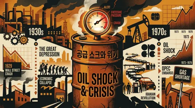 오일 쇼크시 디플레이션과 스태그플레이션 발생