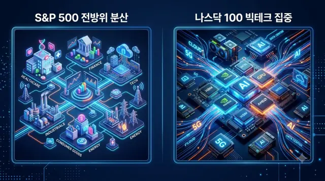 미국 3대 대표지수 중 S&P500과 나스닥100 특징