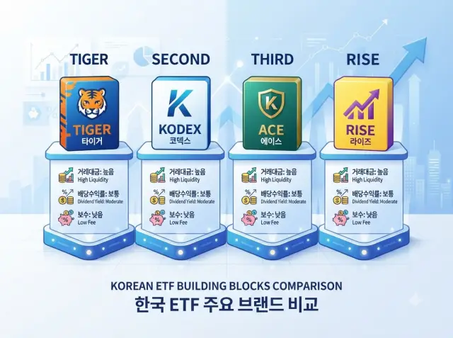 국내 나스닥100 ETF 4종 비교 일러스트