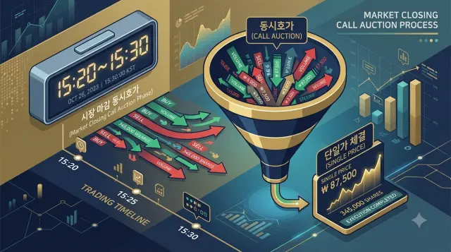 동시호가 시간대와 단일가 체결 방식 모양
