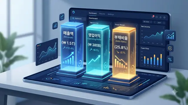 재무제표 필수 항목인 매출액과 영업이익 실적 흐름
