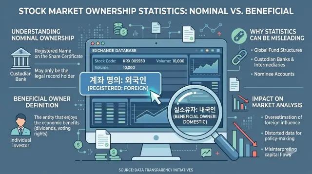 거래소 명의 기준 통계 집계의 한계