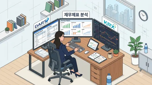 실적 발표 자료와 재무제표 분석 과정