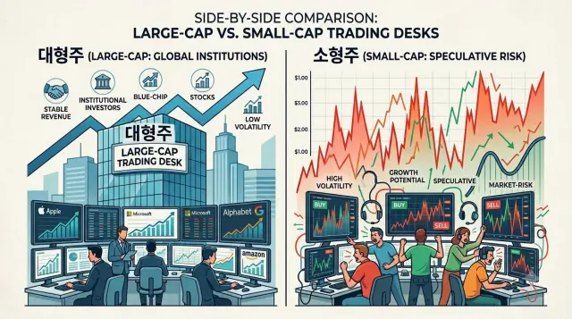 대형주와 소형주 외국인 수급 차이