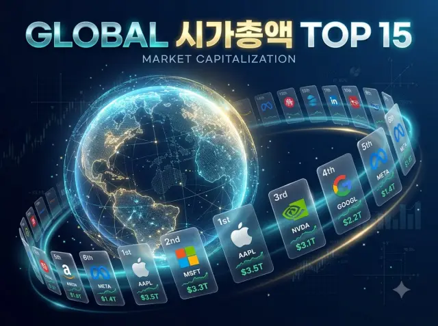 국가별 시가총액 순위 TOP15위